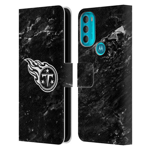 NFL Tennessee Titans Artwork Marble Leather Book Wallet Case Cover For Motorola Moto G71 5G