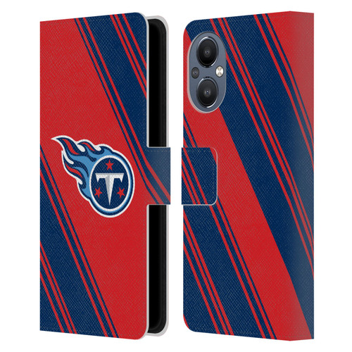 NFL Tennessee Titans Artwork Stripes Leather Book Wallet Case Cover For OnePlus Nord N20 5G