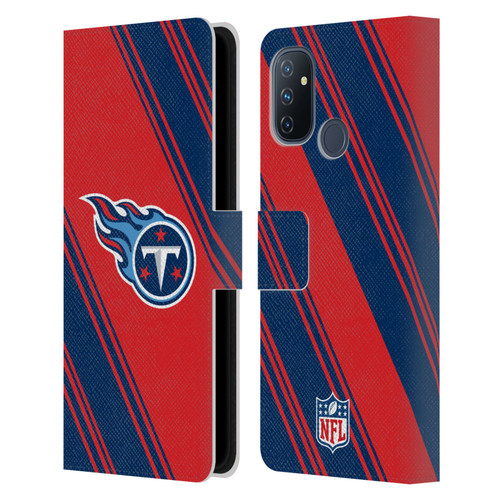 NFL Tennessee Titans Artwork Stripes Leather Book Wallet Case Cover For OnePlus Nord N100