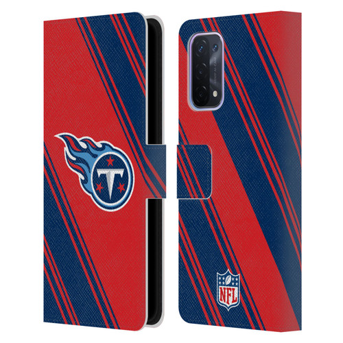 NFL Tennessee Titans Artwork Stripes Leather Book Wallet Case Cover For OPPO A54 5G