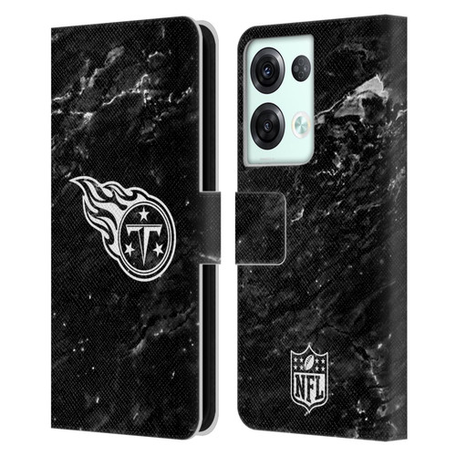 NFL Tennessee Titans Artwork Marble Leather Book Wallet Case Cover For OPPO Reno8 Pro