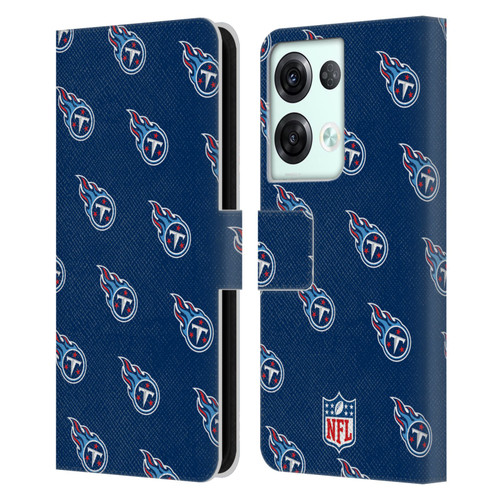 NFL Tennessee Titans Artwork Patterns Leather Book Wallet Case Cover For OPPO Reno8 Pro