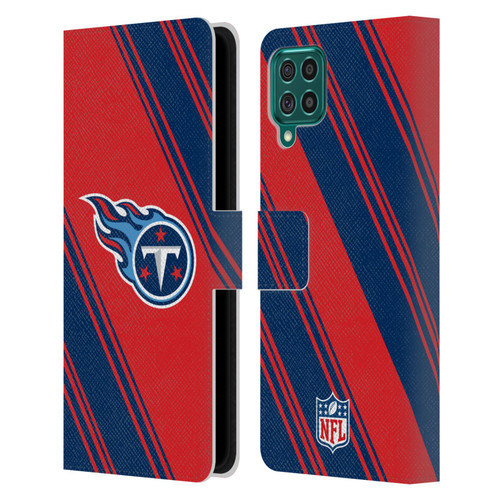NFL Tennessee Titans Artwork Stripes Leather Book Wallet Case Cover For Samsung Galaxy F62 (2021)