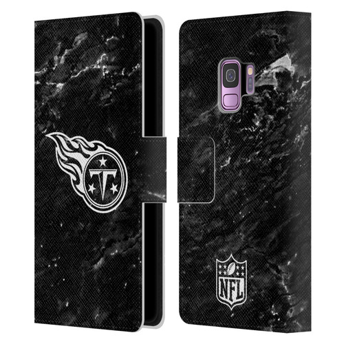 NFL Tennessee Titans Artwork Marble Leather Book Wallet Case Cover For Samsung Galaxy S9