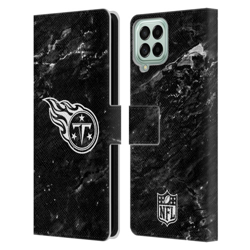 NFL Tennessee Titans Artwork Marble Leather Book Wallet Case Cover For Samsung Galaxy M53 (2022)