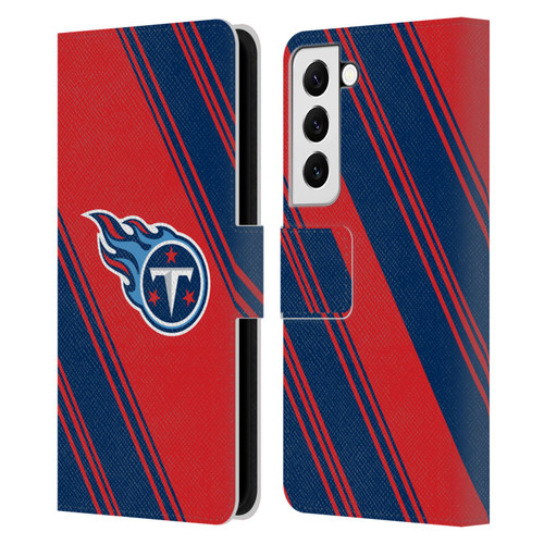 NFL Tennessee Titans Artwork Stripes Leather Book Wallet Case Cover For Samsung Galaxy S22 5G