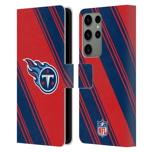 NFL Tennessee Titans Artwork Stripes Leather Book Wallet Case Cover For Samsung Galaxy S23 Ultra 5G