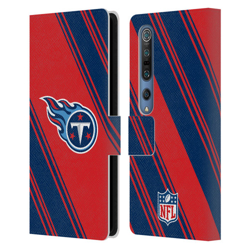 NFL Tennessee Titans Artwork Stripes Leather Book Wallet Case Cover For Xiaomi Mi 10 5G / Mi 10 Pro 5G