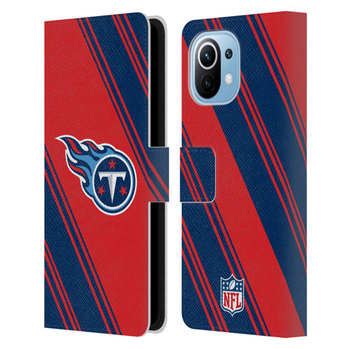 NFL Tennessee Titans Artwork Stripes Leather Book Wallet Case Cover For Xiaomi Mi 11