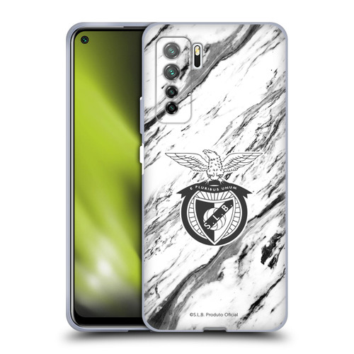 S.L. Benfica 2021/22 Crest Marble Soft Gel Case for Huawei Nova 7 SE/P40 Lite 5G