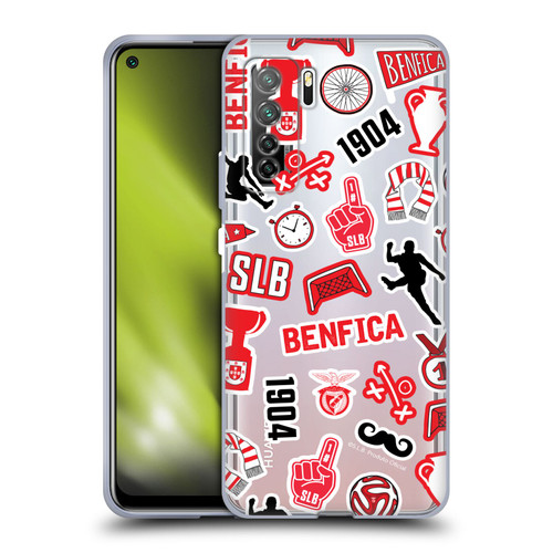 S.L. Benfica 2021/22 Crest Stickers Soft Gel Case for Huawei Nova 7 SE/P40 Lite 5G