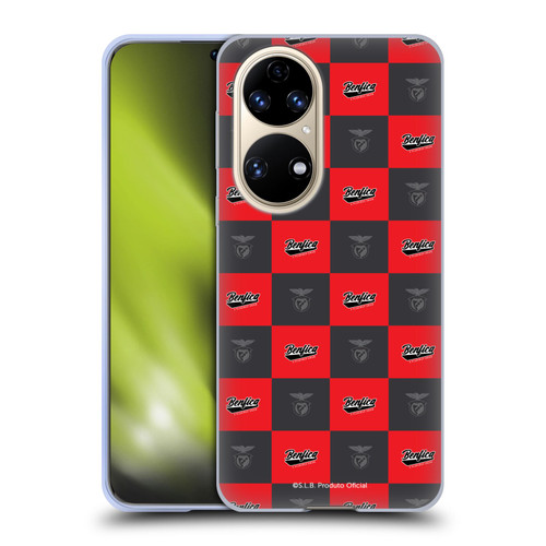 S.L. Benfica 2021/22 Crest Logo Pattern Soft Gel Case for Huawei P50