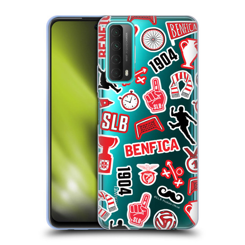 S.L. Benfica 2021/22 Crest Stickers Soft Gel Case for Huawei P Smart (2021)