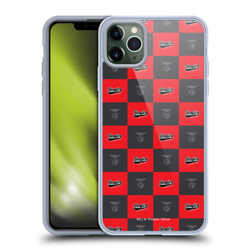 S.L. Benfica 2021/22 Crest Logo Pattern Soft Gel Case for Apple iPhone 11 Pro Max