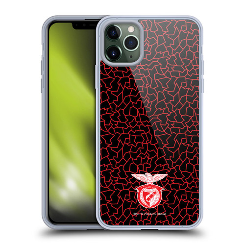 S.L. Benfica 2021/22 Crest Mosaic Pattern Soft Gel Case for Apple iPhone 11 Pro Max