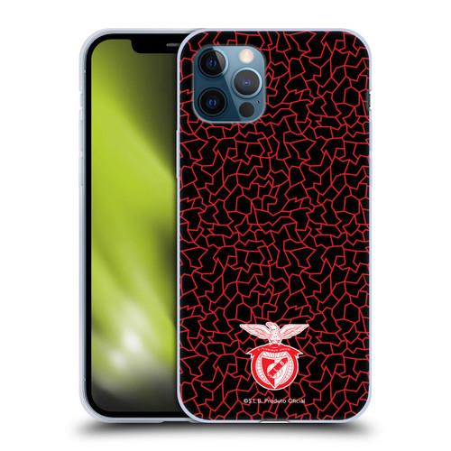 S.L. Benfica 2021/22 Crest Mosaic Pattern Soft Gel Case for Apple iPhone 12 / iPhone 12 Pro