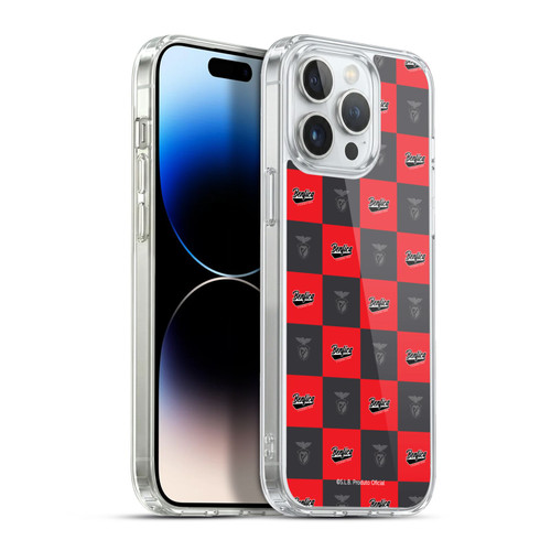 S.L. Benfica 2021/22 Crest Logo Pattern Soft Gel Case for Apple iPhone 13 Pro Max