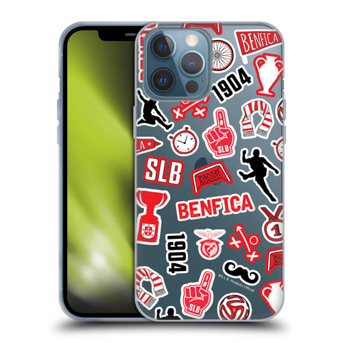 S.L. Benfica 2021/22 Crest Stickers Soft Gel Case for Apple iPhone 13 Pro Max