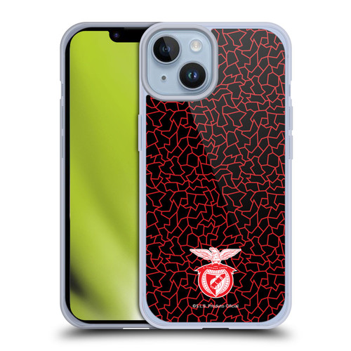 S.L. Benfica 2021/22 Crest Mosaic Pattern Soft Gel Case for Apple iPhone 14