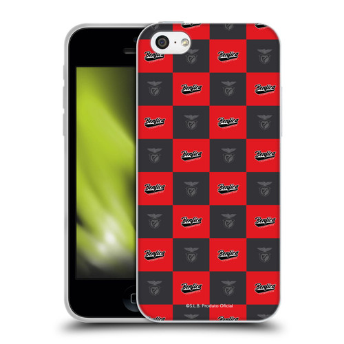 S.L. Benfica 2021/22 Crest Logo Pattern Soft Gel Case for Apple iPhone 5c