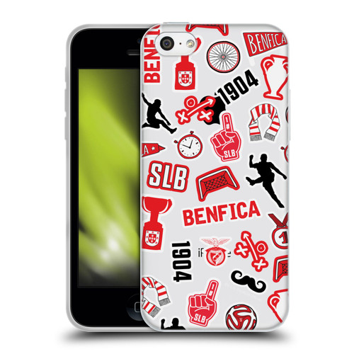 S.L. Benfica 2021/22 Crest Stickers Soft Gel Case for Apple iPhone 5c