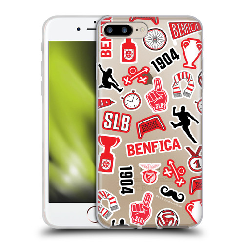 S.L. Benfica 2021/22 Crest Stickers Soft Gel Case for Apple iPhone 7 Plus / iPhone 8 Plus