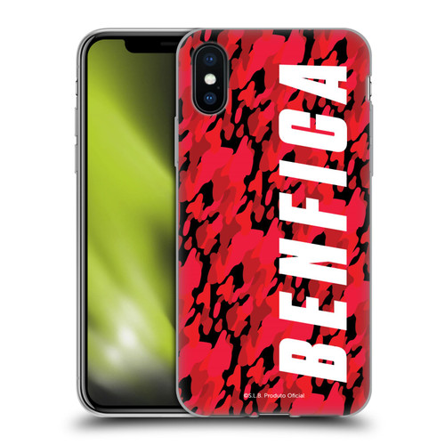 S.L. Benfica 2021/22 Crest Camouflage Soft Gel Case for Apple iPhone X / iPhone XS