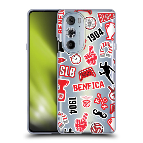 S.L. Benfica 2021/22 Crest Stickers Soft Gel Case for Motorola Edge X30