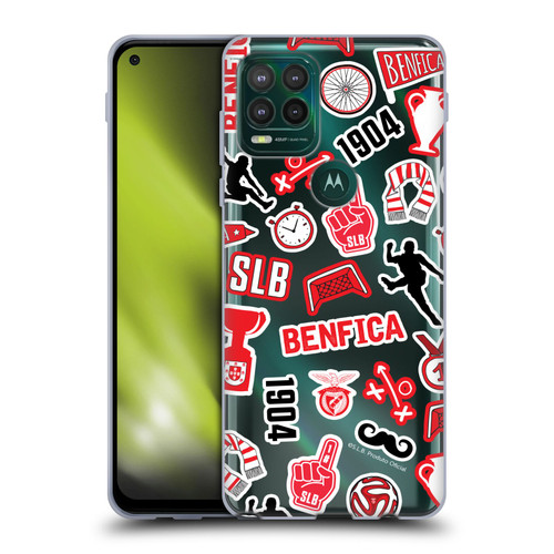 S.L. Benfica 2021/22 Crest Stickers Soft Gel Case for Motorola Moto G Stylus 5G 2021