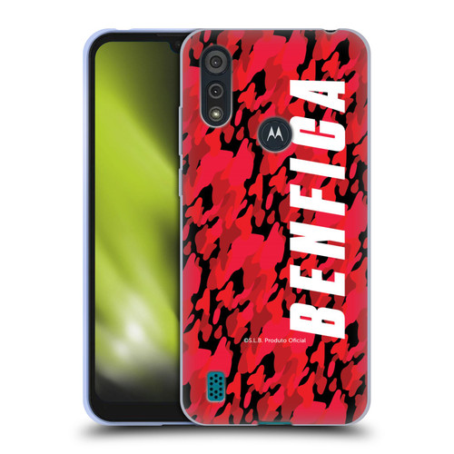 S.L. Benfica 2021/22 Crest Camouflage Soft Gel Case for Motorola Moto E6s (2020)