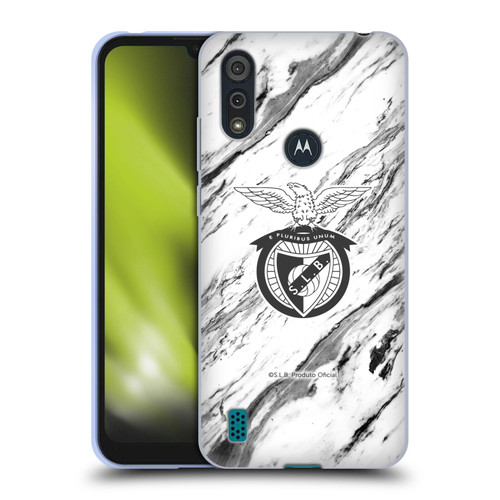 S.L. Benfica 2021/22 Crest Marble Soft Gel Case for Motorola Moto E6s (2020)