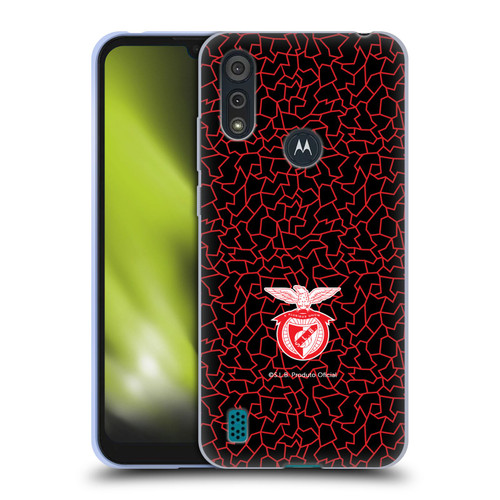 S.L. Benfica 2021/22 Crest Mosaic Pattern Soft Gel Case for Motorola Moto E6s (2020)