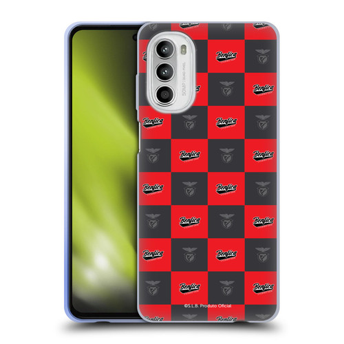S.L. Benfica 2021/22 Crest Logo Pattern Soft Gel Case for Motorola Moto G52