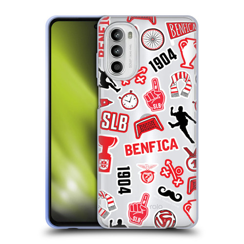 S.L. Benfica 2021/22 Crest Stickers Soft Gel Case for Motorola Moto G52
