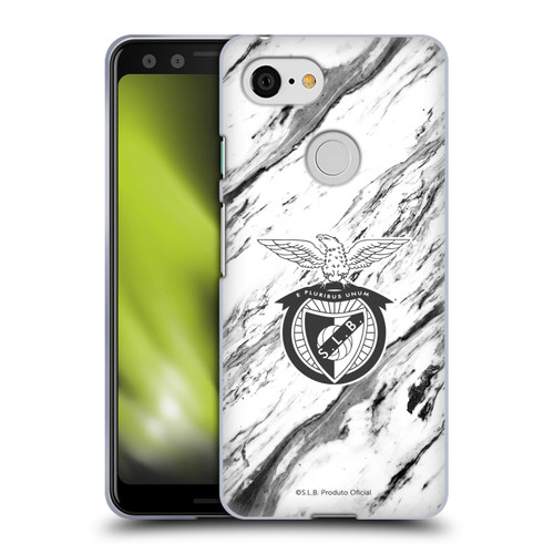 S.L. Benfica 2021/22 Crest Marble Soft Gel Case for Google Pixel 3