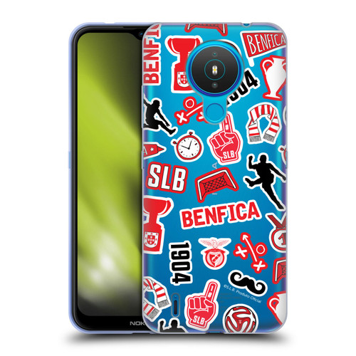 S.L. Benfica 2021/22 Crest Stickers Soft Gel Case for Nokia 1.4