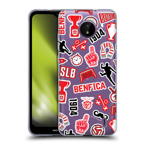 S.L. Benfica 2021/22 Crest Stickers Soft Gel Case for Nokia C10 / C20