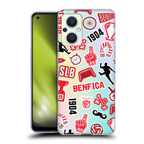 S.L. Benfica 2021/22 Crest Stickers Soft Gel Case for OPPO Reno8 Lite