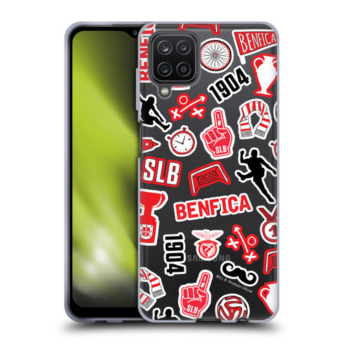 S.L. Benfica 2021/22 Crest Stickers Soft Gel Case for Samsung Galaxy A12 (2020)