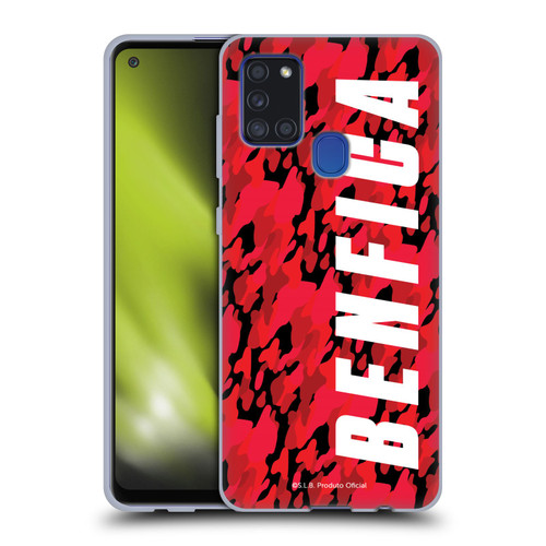 S.L. Benfica 2021/22 Crest Camouflage Soft Gel Case for Samsung Galaxy A21s (2020)