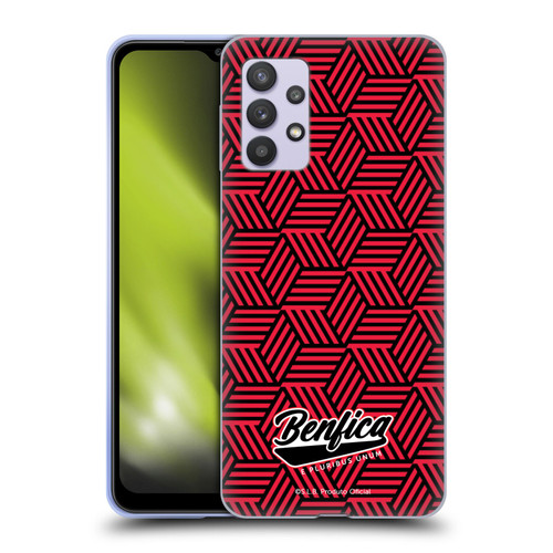 S.L. Benfica 2021/22 Crest Geometric Soft Gel Case for Samsung Galaxy A32 5G / M32 5G (2021)