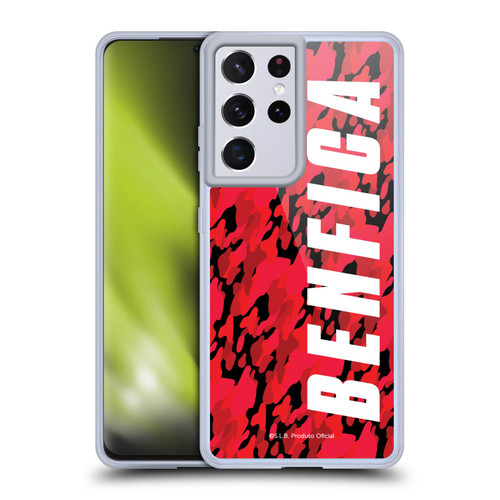 S.L. Benfica 2021/22 Crest Camouflage Soft Gel Case for Samsung Galaxy S21 Ultra 5G