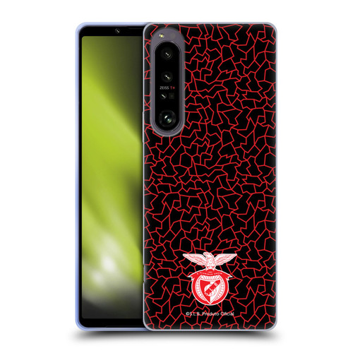 S.L. Benfica 2021/22 Crest Mosaic Pattern Soft Gel Case for Sony Xperia 1 IV