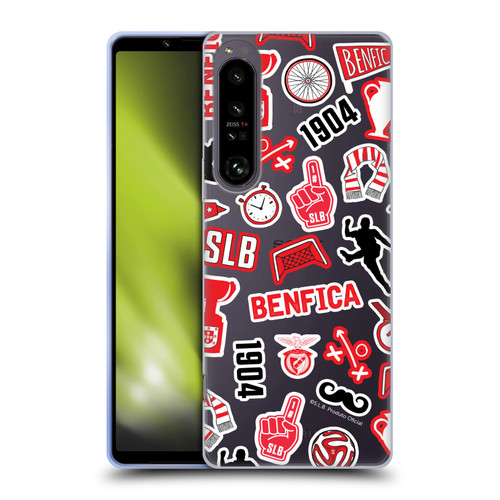 S.L. Benfica 2021/22 Crest Stickers Soft Gel Case for Sony Xperia 1 IV