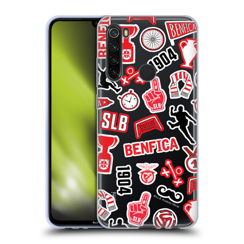 S.L. Benfica 2021/22 Crest Stickers Soft Gel Case for Xiaomi Redmi Note 8T