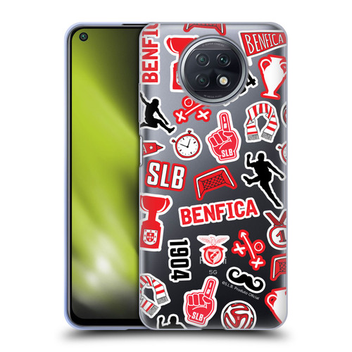 S.L. Benfica 2021/22 Crest Stickers Soft Gel Case for Xiaomi Redmi Note 9T 5G
