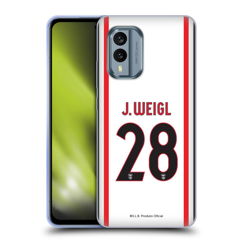 S.L. Benfica 2021/22 Players Away Kit Julian Weigl Soft Gel Case for Nokia X30