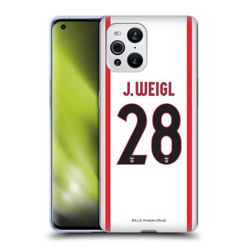 S.L. Benfica 2021/22 Players Away Kit Julian Weigl Soft Gel Case for OPPO Find X3 / Pro
