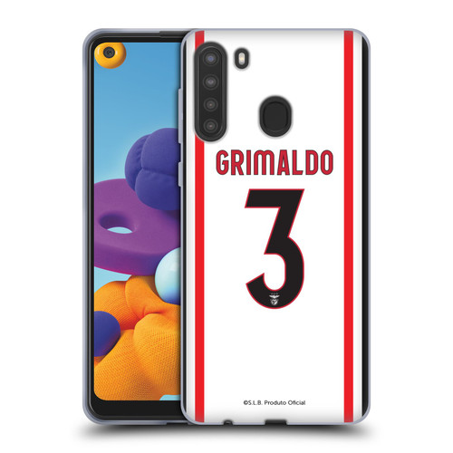 S.L. Benfica 2021/22 Players Away Kit Álex Grimaldo Soft Gel Case for Samsung Galaxy A21 (2020)