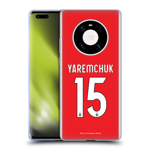 S.L. Benfica 2021/22 Players Home Kit Roman Yaremchuk Soft Gel Case for Huawei Mate 40 Pro 5G